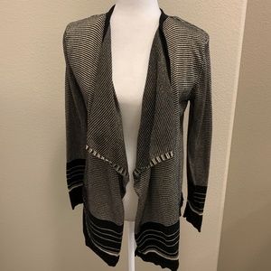 Calvin Klein Gold/Black Open Front Cardigan